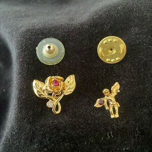 Lapel Pins Rose and Cupid/Angel